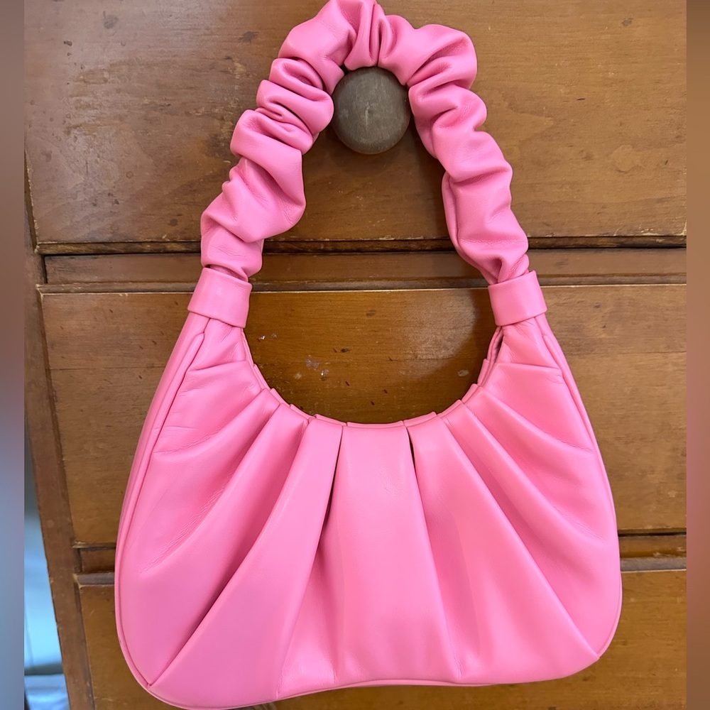 JW PEI Pink Ruched Shoulder Bag